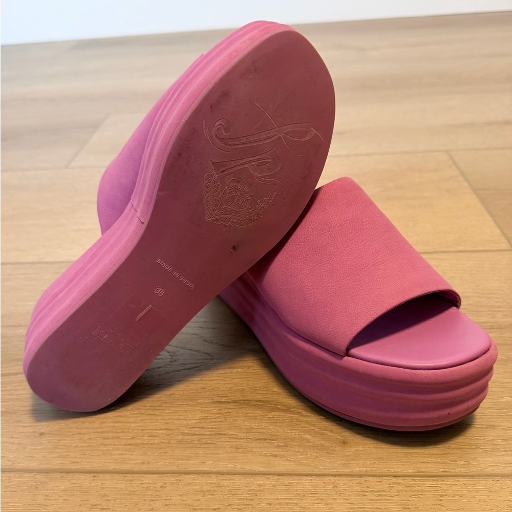 🌶️ Free People Fuchsia Flirt Harbor Flatform Sandals. Size 38 - Picture 4 of 6